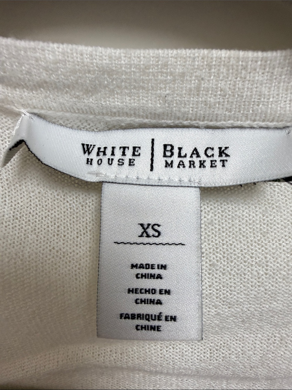 White House Black Market Cream Floral Jacquard Button Cardigan - Picture 4 of 4